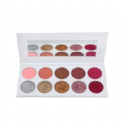 10 colors eyeshadow with hand-made box